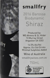 Smallfry Organic Biodynamic Shiraz 2016