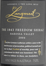 Langmeil 'The Freedom' 1843 Shiraz 2004