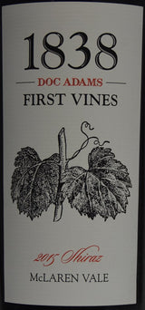Doc Adams 1838 First Vines Shiraz 2015