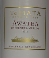 Te Mata Estate Awatea Cabernet Merlot 2016